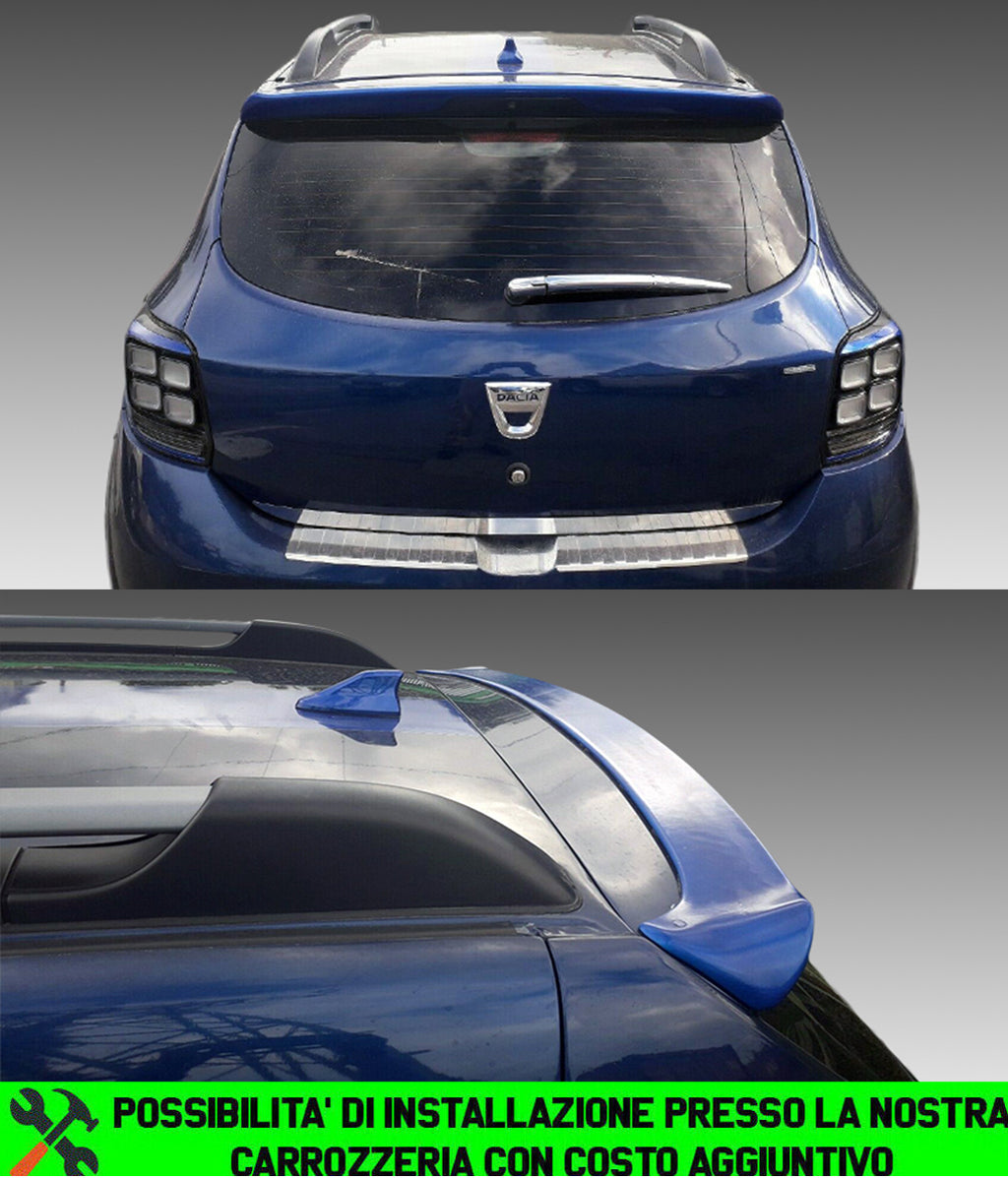 DACIA SANDERO II 2012+ SPOILER POSTERIORE SUL TETTO IN ABS AUTOELEGANCERICAMBI