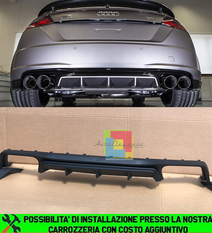 AUDI TT FV DAL 2015+ PARAURTI SLINE SOTTO PARAURTI SPORTIVO DIFFUSORE POSTERIORE AUTOELEGANCERICAMBI