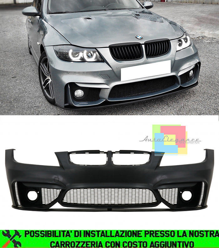 BMW SERIE 3 E90 E91 2004-2008 PARAURTI ANTERIORE SENZA FENDINEBBIA DESIGN M3 CS AUTOELEGANCERICAMBI