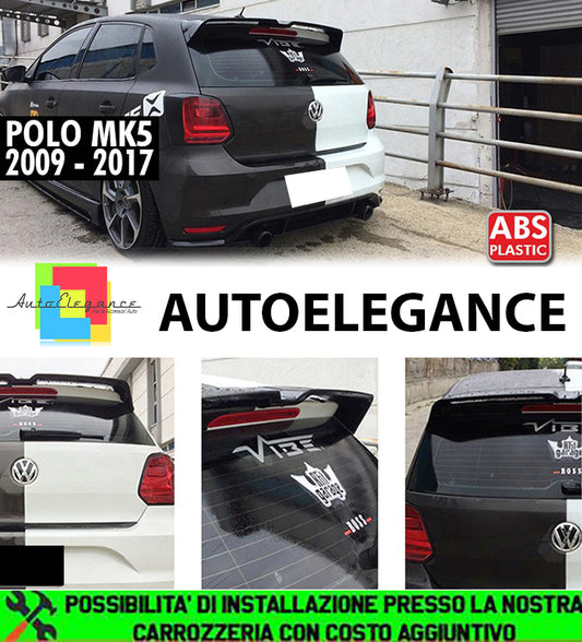 ALETTONE LOOK GTI SPOILER POSTERIORE SUL TETTO PER VW POLO 6R 6C 2011-2017 ABS AUTOELEGANCERICAMBI