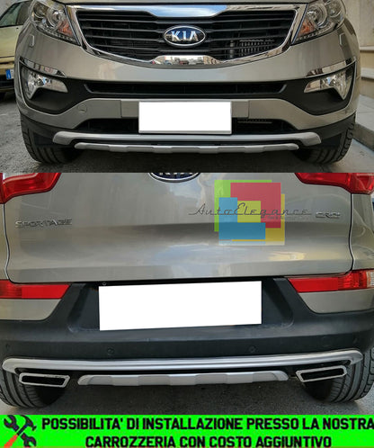 SPOILER SOTTO PARAURTI ANTERIORE + POSTERIORE PER KIA SPORTAGE 2010-2015 IN ABS