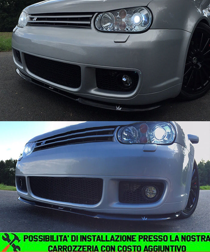 VW GOLF 4 IV R32 1998+ FRONT BUMPER SPLITTER ABS MATT BLACK