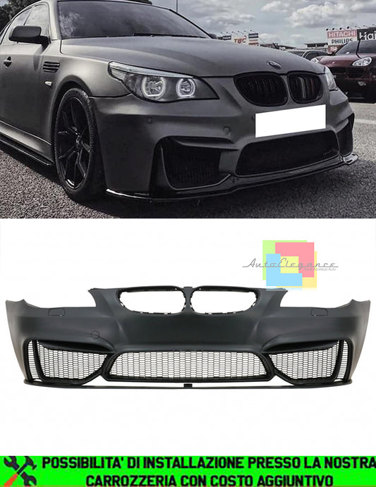 BMW SERIE 5 E60 E61 2003-2010 PARAURTI ANTERIORE ABS LOOK M4 AUTOELEGANCERICAMBI