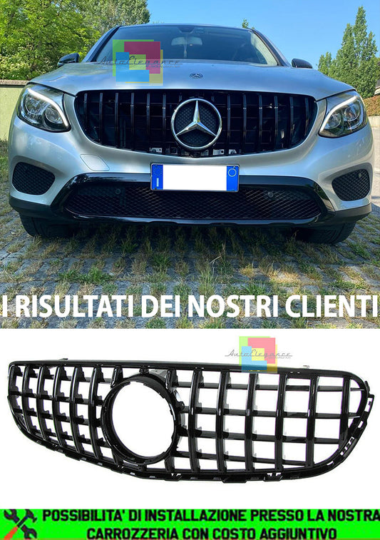 GRIGLIA ANTERIORE MERCEDES GLC C253 X253 DAL 2015+ MASCHERINA NERA -