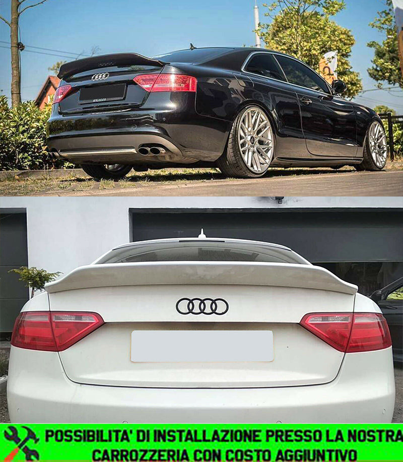 AUDI A5 COUPE 2007-2014 SPOILER POSTERIORE ALETTONE SUL COFANO LOOK TUNING AUTOELEGANCERICAMBI