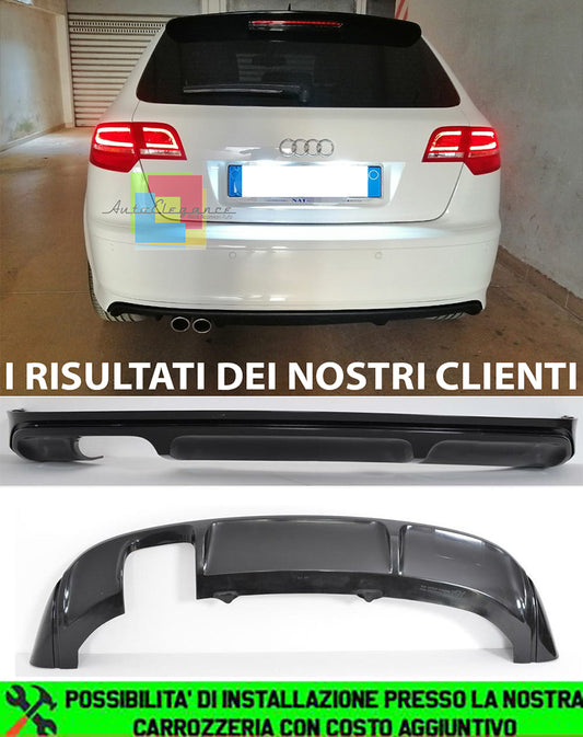 S3 RS3 LOOK AUDI A3 8P SPORTBACK 2005-2008 DIFFUSORE POSTERIORE SOTTO PARAURTI