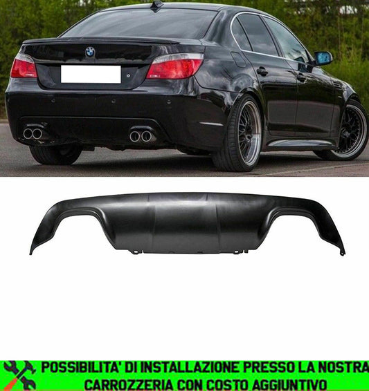 DIFFUSORE DUE SCARICHI BMW SERIE 5 E60 03-07 BERLINA SOTTO PARAURTI POSTERE -