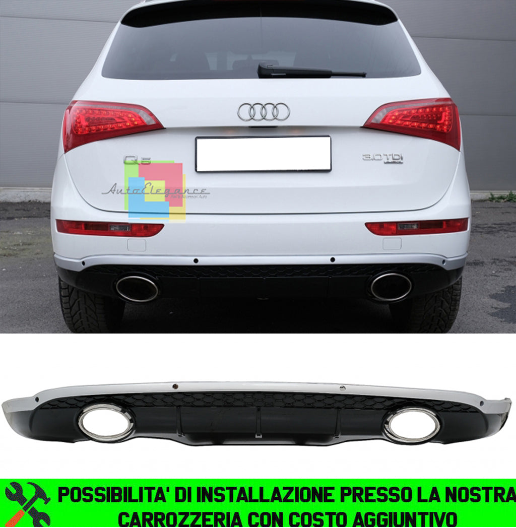 AUDI Q5 2008-2016 DIFFUSORE ABS SOTTO PARAURTI POSTERIORE LOOK RQ5 CON TERMINALI AUTOELEGANCERICAMBI