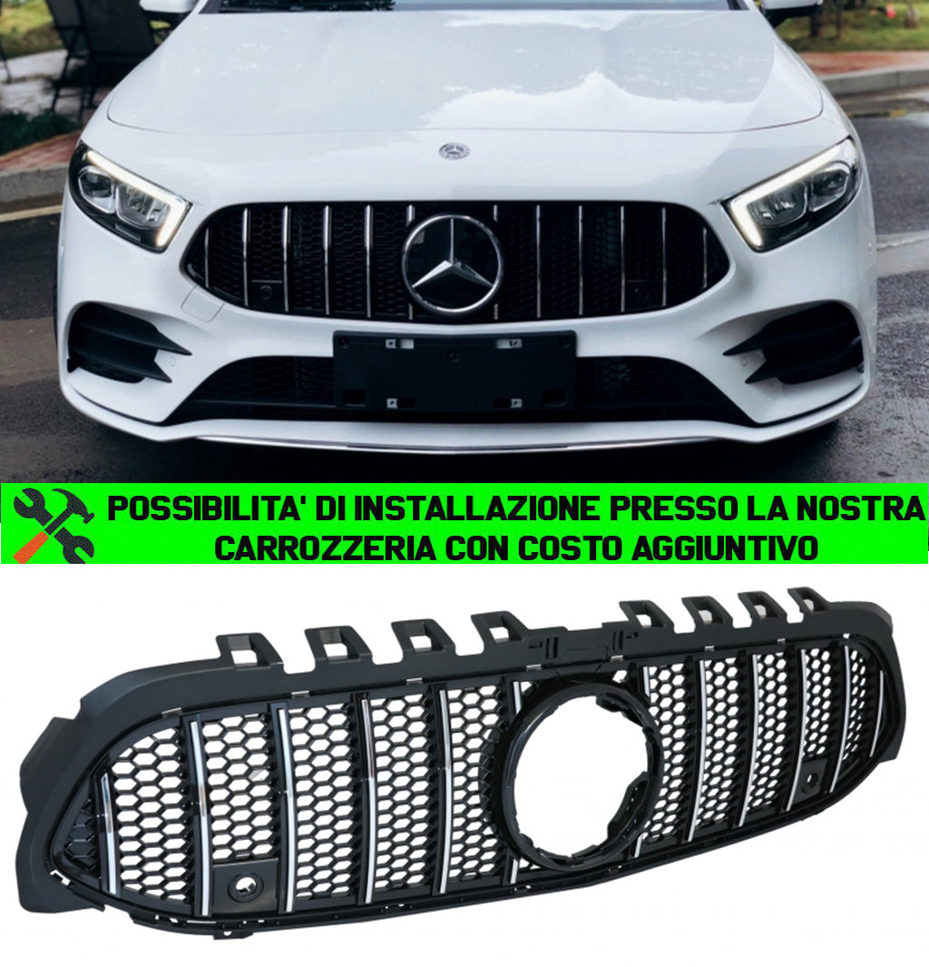 MERCEDES CLASSE A W177 2018+ GRIGLIA ANTERIORE NIDO D'APE MASCHERINA AMG