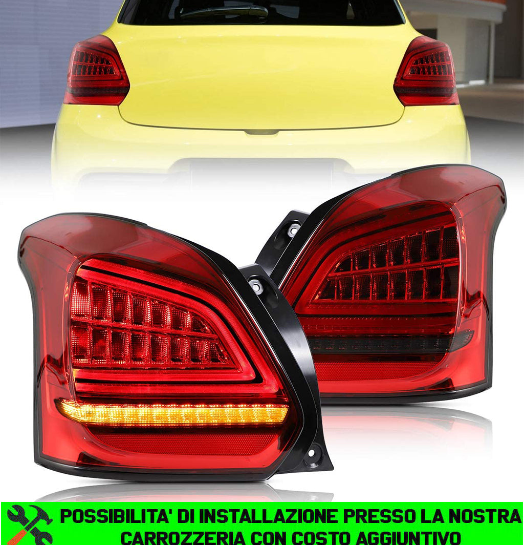 SUZUKI SWIFT V 2018+ FULL LED RED REAR LIGHTS DYNAMIC INDICATORS