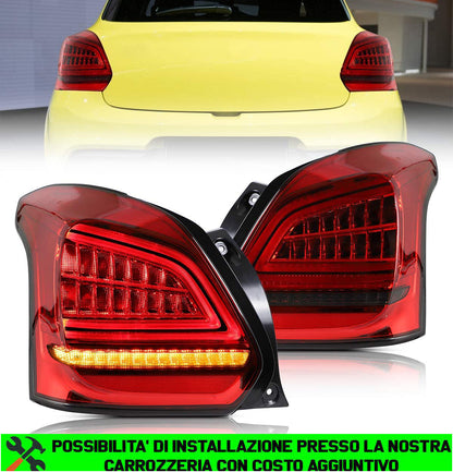 SUZUKI SWIFT V 2018+ FULL LED RED REAR LIGHTS DYNAMIC INDICATORS