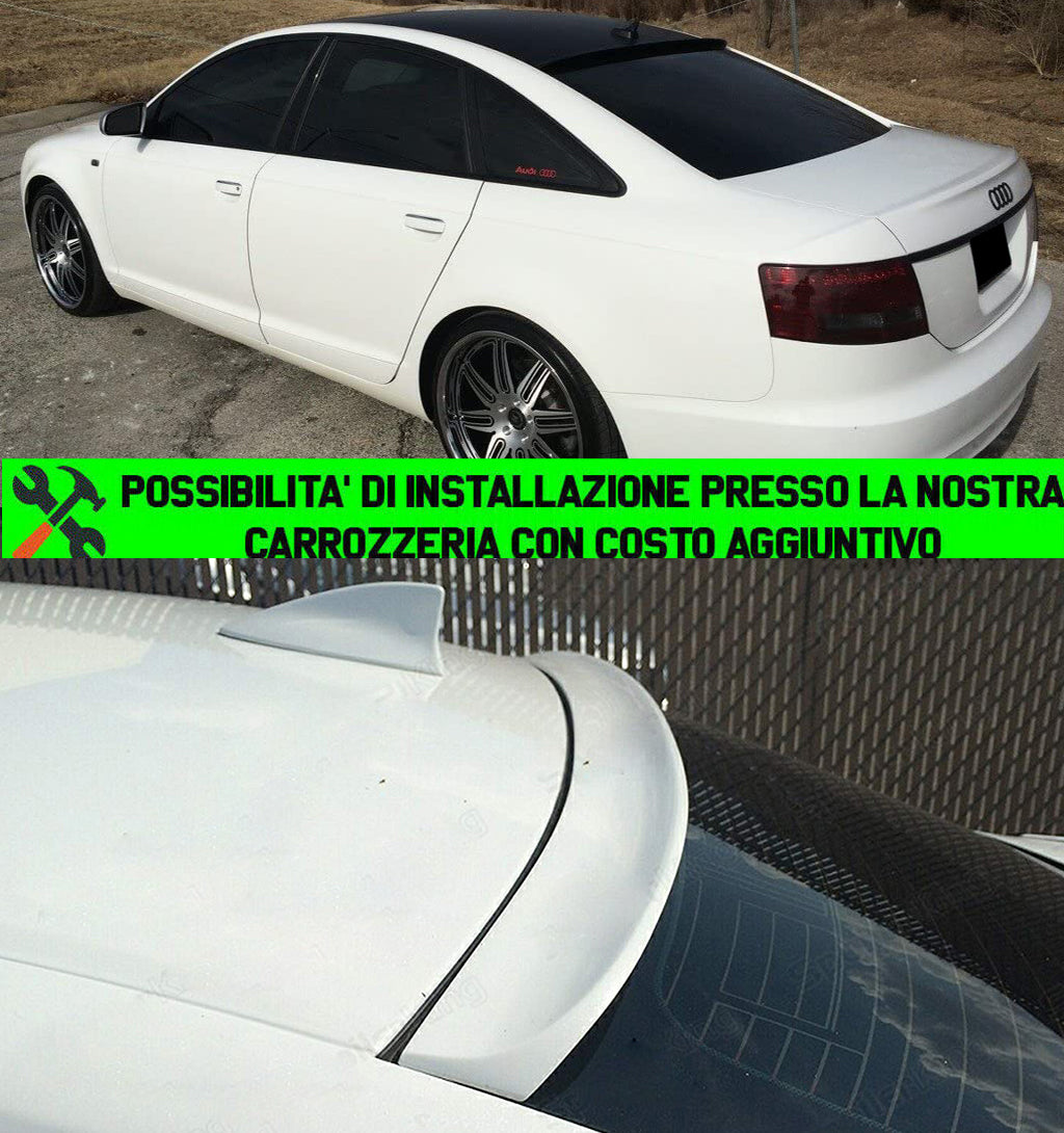 AUDI A6 4F 2004-2011 BERLINA SPOILER POSTERIORE SUL TETTO LOOK SLINE S6 AUTOELEGANCERICAMBI