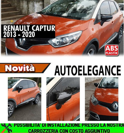 RENAULT CAPTUR CALOTTE ADESIVE SPECCHI SPECCHIETTI RETROVISORI NERO LUCIDO