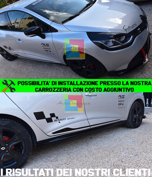 SIDE SKIRTS RENAULT CLIO 4 IV 2012+ UNDER DOOR RS LOOK ABS / PLASTIC