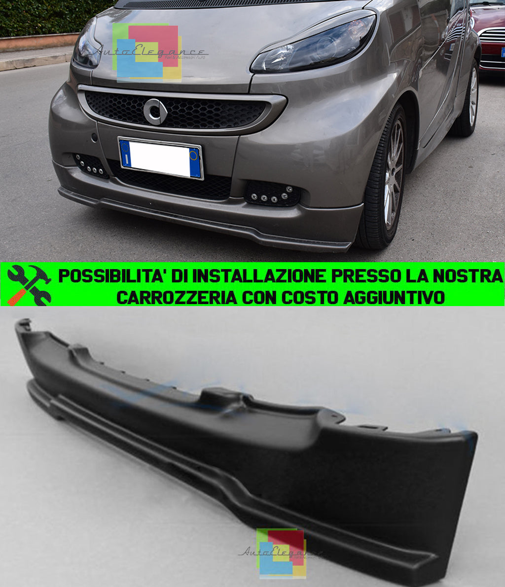 BODYKIT SOTTO PARAURTI SMART FORTWO 451 2007-2012 SPOILER ANTERIORE IN ABS AUTOELEGANCERICAMBI