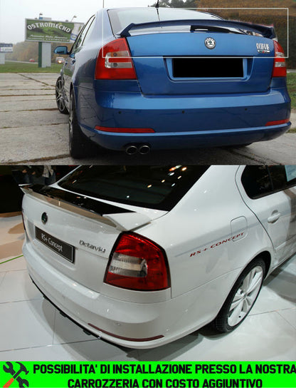 SKODA OCTAVIA II MK2 2004-2012 SPOILER SUL COFANO POSTERIORE LOOK SPORTIVO RS