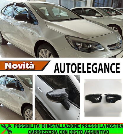 OPEL ASTRA J CALOTTE ADESIVE SPECCHI SPECCHIETTI RETROVISORI NERO LUCIDO
