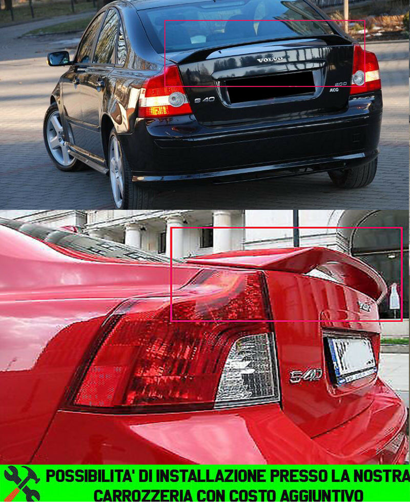 VOLVO S40 MK2 II 2004-2009 SPOILER SUL COFANO POSTERIORE LOOK SPORTIVO