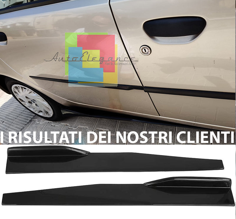 FIAT PUNTO 188 1999-2010 SPOILER SPLITTER SOTTO MINIGONNE ABS NERO