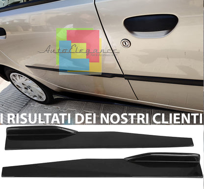 FIAT PUNTO 188 1999-2010 SPOILER SPLITTER SOTTO MINIGONNE ABS NERO