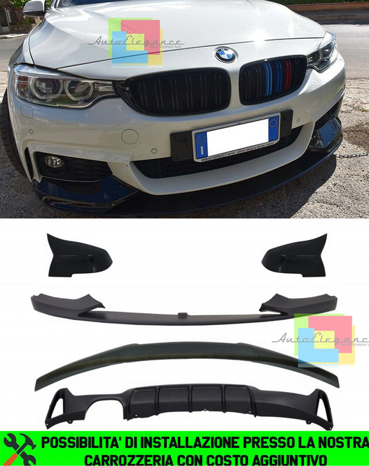 BMW SERIE 4 F32 CONVERSIONE M PERFORMANCE SOTTO PARAURTI SPOILER SPECCHI ABS AUTOELEGANCERICAMBI
