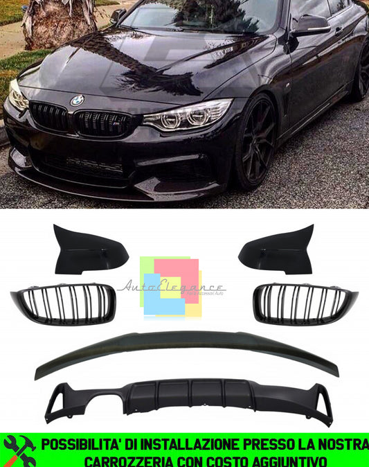 BMW SERIE 4 F32 CONVERSIONE M PERFORMANCE GRIGLIE DIFFUSORE SPOILER SPECCHI ABS AUTOELEGANCERICAMBI