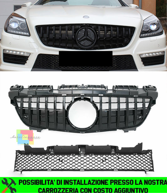MERCEDES SLK R172 2011-2015 AMG PANAMERICANA FRONT GRILLE BLACK