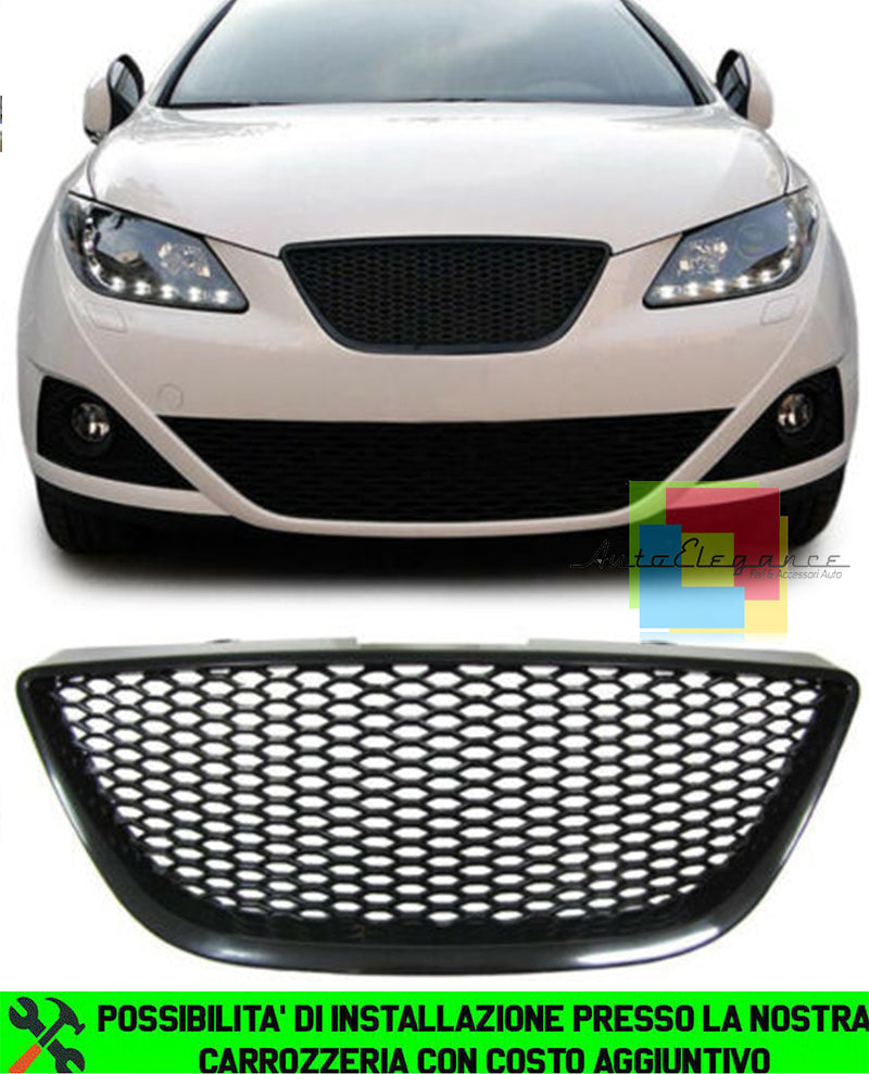 SEAT IBIZA 6J 2008-2012 GRIGLIE ANTERIORI NERA NIDO D'APE LOOK CUPRA
