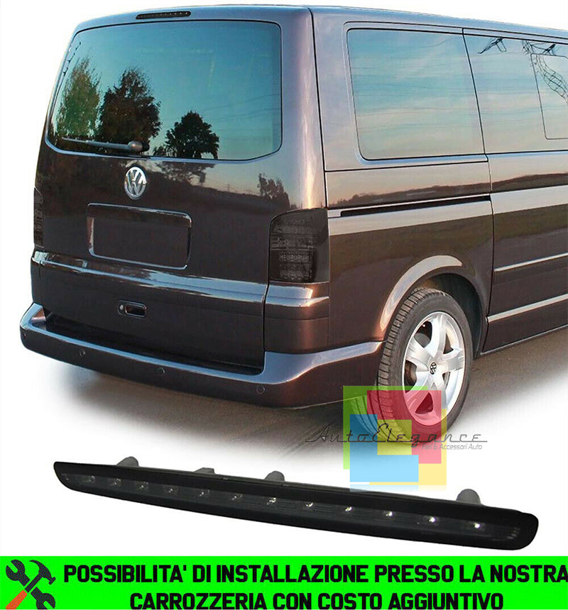 VW T5 TRANSPORTER MULTIVAN 2003-2015 TERZO STOP POSTERIORE NERO TECNOLOGIA LED