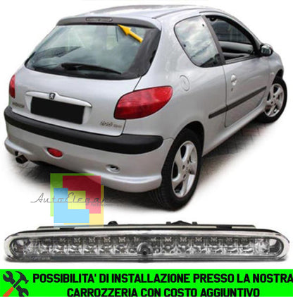PEUGEOT 206 DAL 1998+ TERZO STOP POSTERIORE CROMATO A LED
