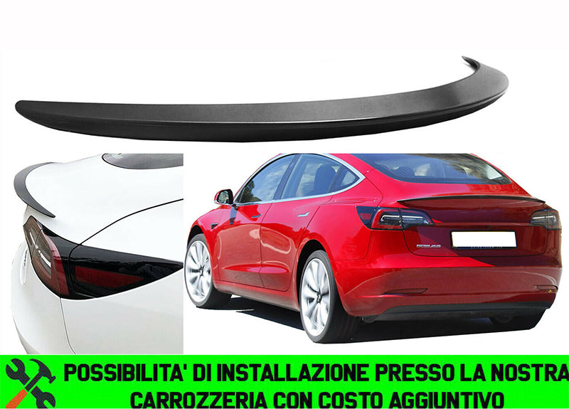 TESLA MODEL 3 2017+ REAR HOOD SPOILER SPORTY LOOK - ABS