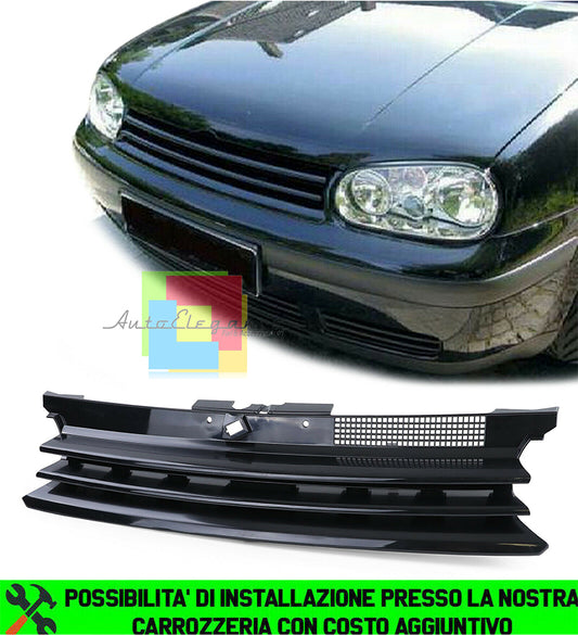 VW GOLF 4 1997-2003 BLACK FRONT GRILLE NO LOGO ABS