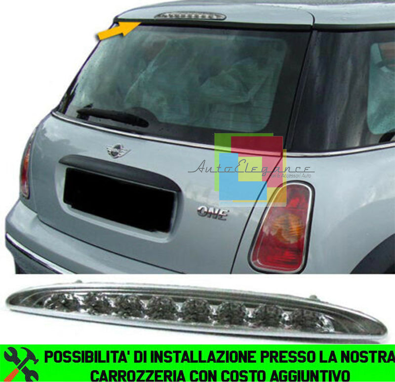 MINI ONE R50 R53 2001-2006 TERZO STOP POSTERIORE LED CROMATO