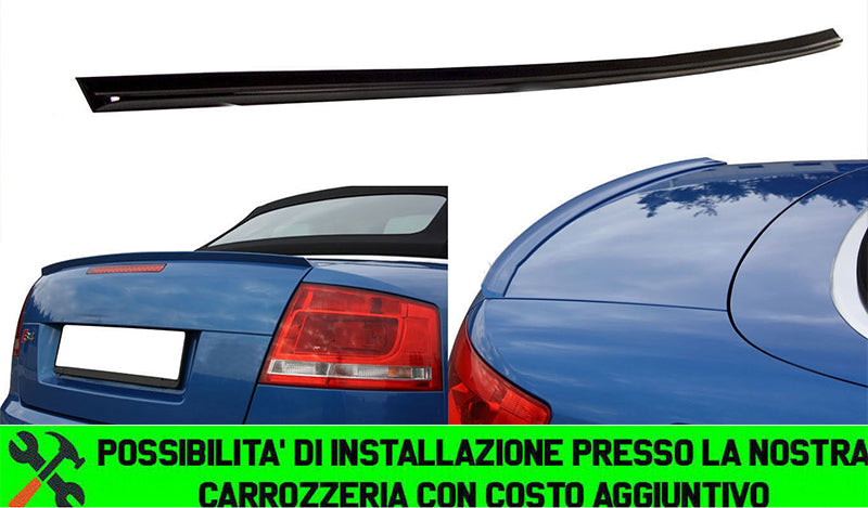 AUDI A4 B7 CABRIO SPOILER POSTERIORE SUL COFANO LOOK S4 SLINE - ABS AUTOELEGANCERICAMBI