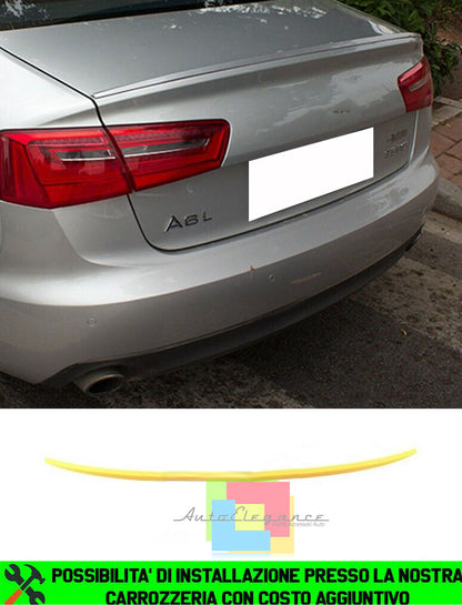 AUDI A6 4G C7 2011-2018 BERLINA SPOILER POSTERIORE SUL COFANO SLINE IN ABS AUTOELEGANCERICAMBI