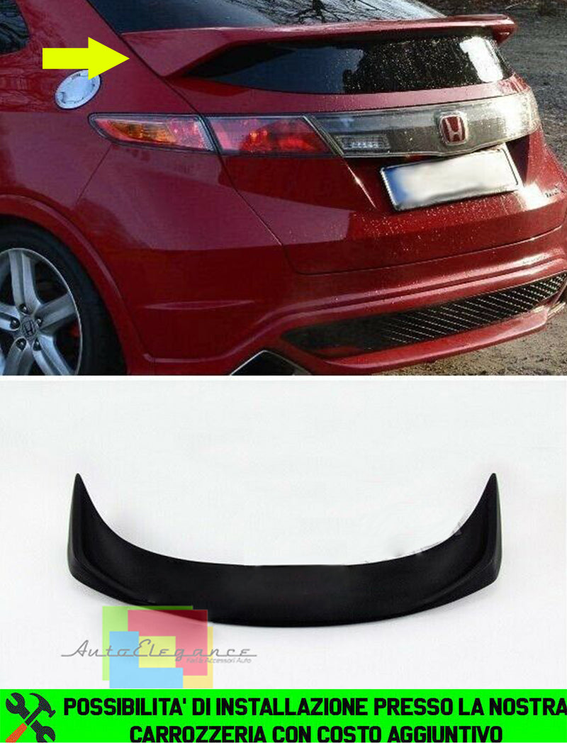 HONDA CIVIC 8 VIII TYPE R 2006-2011 SPOILER LUNOTTO POSTERIORE LOOK SPORTIVO