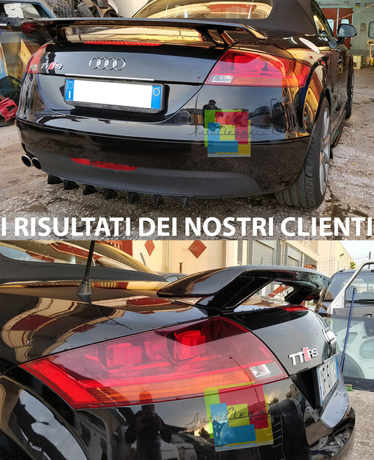 AUDI TT 8J 2006-2014 SPOILER POSTERIORE SUL COFANO LOOK TTS TTRS ALETTONE .-. AUTOELEGANCERICAMBI