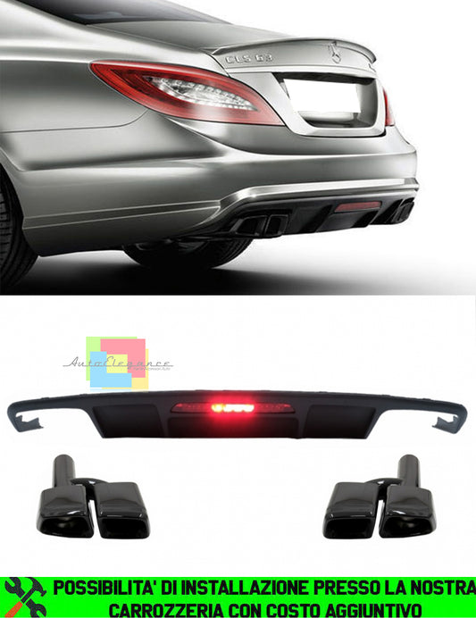 MERCEDES CLS W218 2011-2017 REAR DIFFUSER WITH BLACK TIPPER AMG