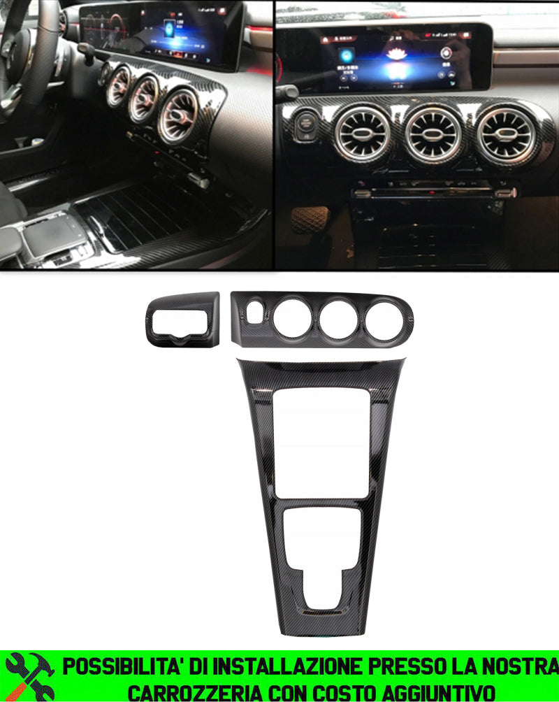 MERCEDES CLASSE A W177 2018+ CORNICE PLANCIA CENTRALE CARBON LOOK