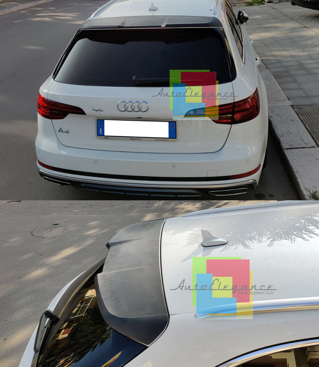 AUDI A4 B9 2015-2020 AVANT SPOILER POSTERIORE SUL TETTO LOOK RS4 AUTOELEGANCERICAMBI