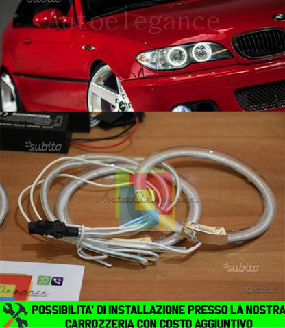 Bmw serie 3 e46 coupe cabrio kit angel eyes led AUTOELEGANCERICAMBI