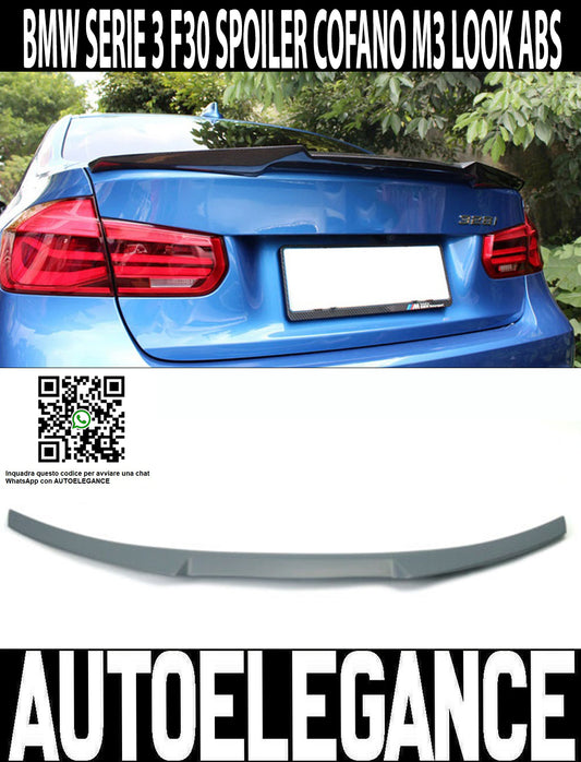 M3 REAR HOOD SPOILER FOR BMW 3 SERIES F30 SEDAN IN ABS -. 