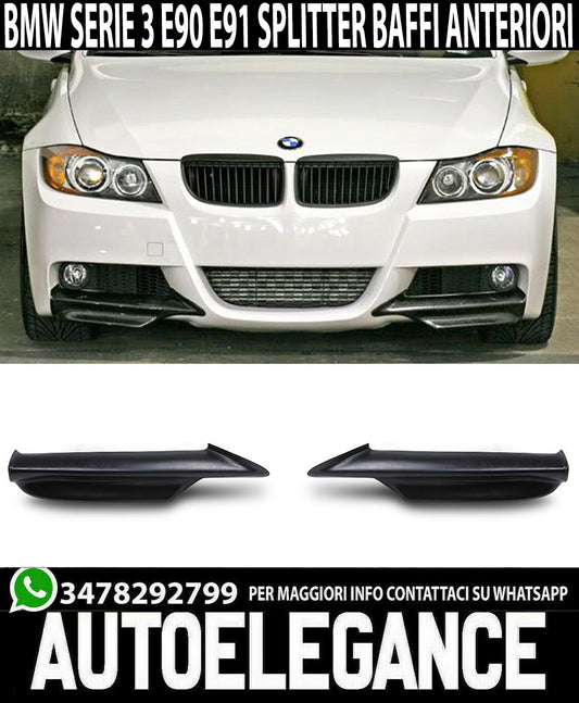 BMW SERIE 3 E90 E91 04-08 SOTTO PARAURTI ANTERIORE SPLITTER ABS BAFFI AUTOELEGANCERICAMBI