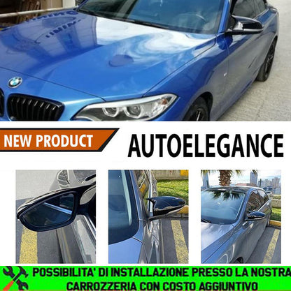 BMW SERIE 2 F22 F23 CALOTTE ADESIVE SPECCHI SPECCHIETTI RETROVISORI NERO LUCIDO AUTOELEGANCERICAMBI
