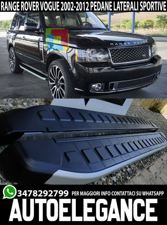 PEDANE LATERALI RANGE ROVER L322 VOGUE 2002-2012 SOTTO PORTA ANTISCIVOLO