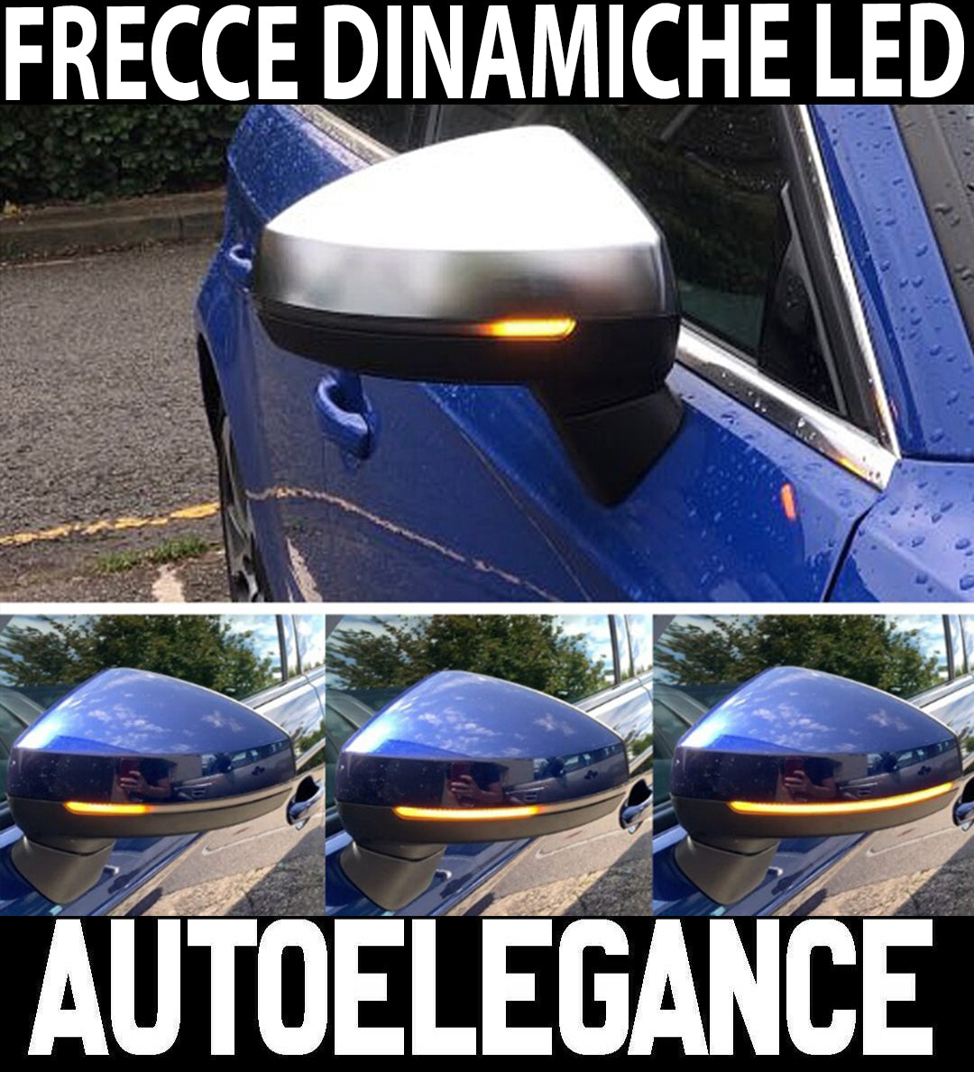FRECCE LED DINAMICHE SCORREVOLI PER AUDI A3 8V 2012-2019 FUME LATERALI