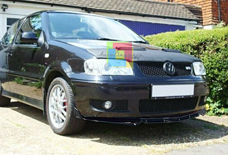 VW POLO 6N LAMA SOTTO PARAURTI ANTERIORE IN ABS LOOK RS NERO SPLITTER