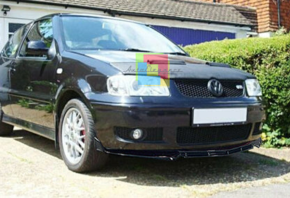 VW POLO 6N LAMA SOTTO PARAURTI ANTERIORE IN ABS LOOK RS NERO SPLITTER