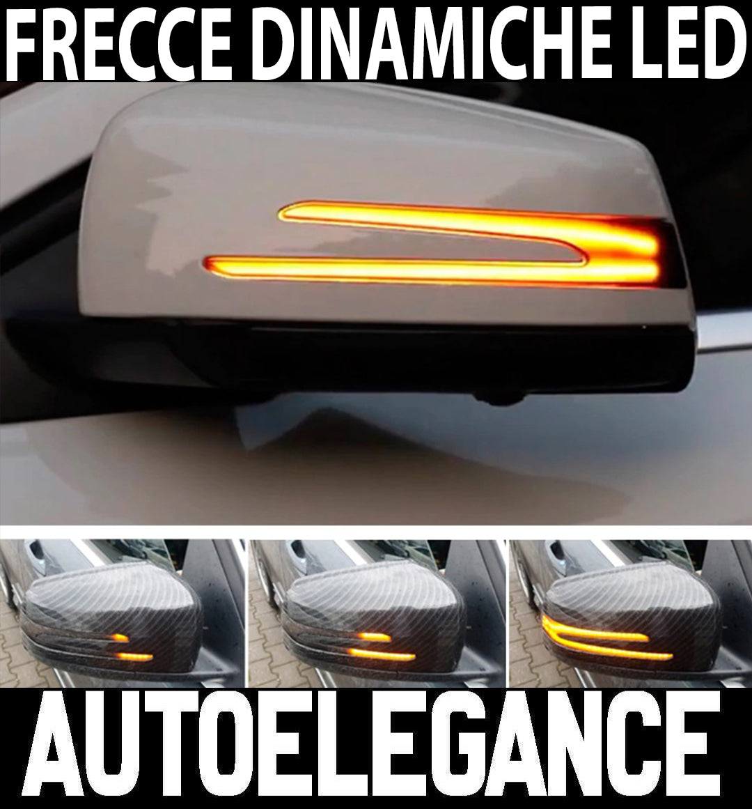 MERCEDES GLK X204 2008-2015 FRECCE LED DINAMICHE SPECCHI LATERALI SCORREVOLI -