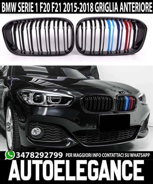 GRIGLIA ANTERIORE 3 COLORI M DOPPIA FASCIA BMW SERIE 1 F20 F21 2014-2017 LIFT